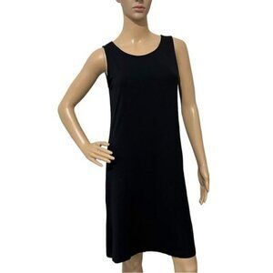 Eileen Fisher Black Stretch Tank Dress | Size XSP | Very Good Condition
